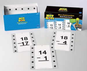 HOT DOTS - MATH FLASH CARDS: MORE SUBTRACTION