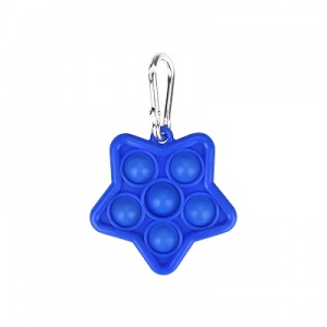 BLUE PUSH POP BUBBLE FIDGET KEYRING