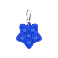 BLUE PUSH POP BUBBLE FIDGET KEYRING