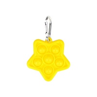 YELLOW PUSH POP BUBBLE FIDGET KEYRING